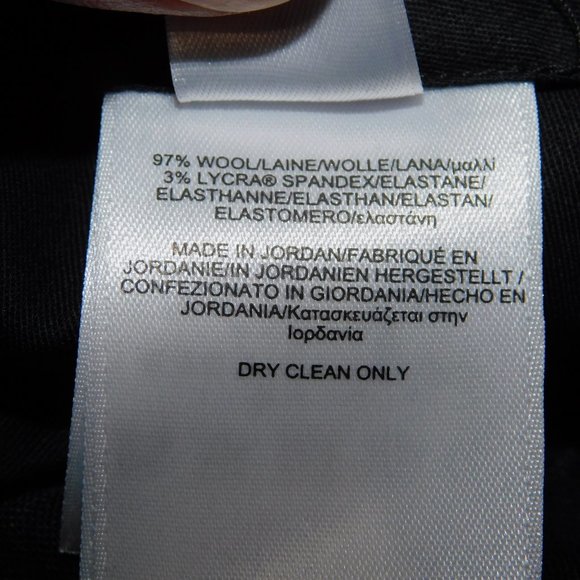 346 Brooks Brothers Mens 42 x 33 Black Gray Pinstripe Dress Pants Wool Blend - Picture 3 of 9